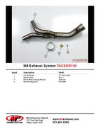 M4 Exhaust 2009-14 Yamaha R1 catalytic converter eliminator