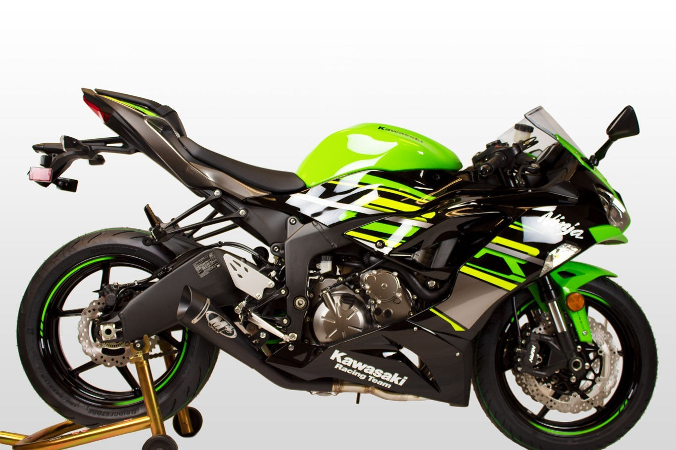 M4 Exhaust 2009-2026 Kawasaki ZX-6R Full System GP19 Black