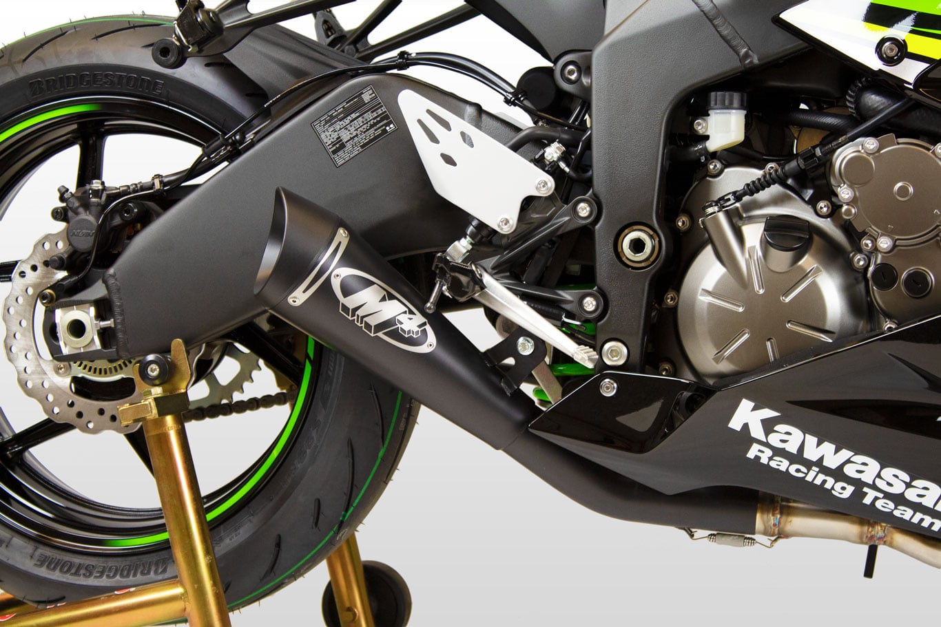M4 Exhaust 2009-2026 Kawasaki ZX-6R Full System GP19 Black