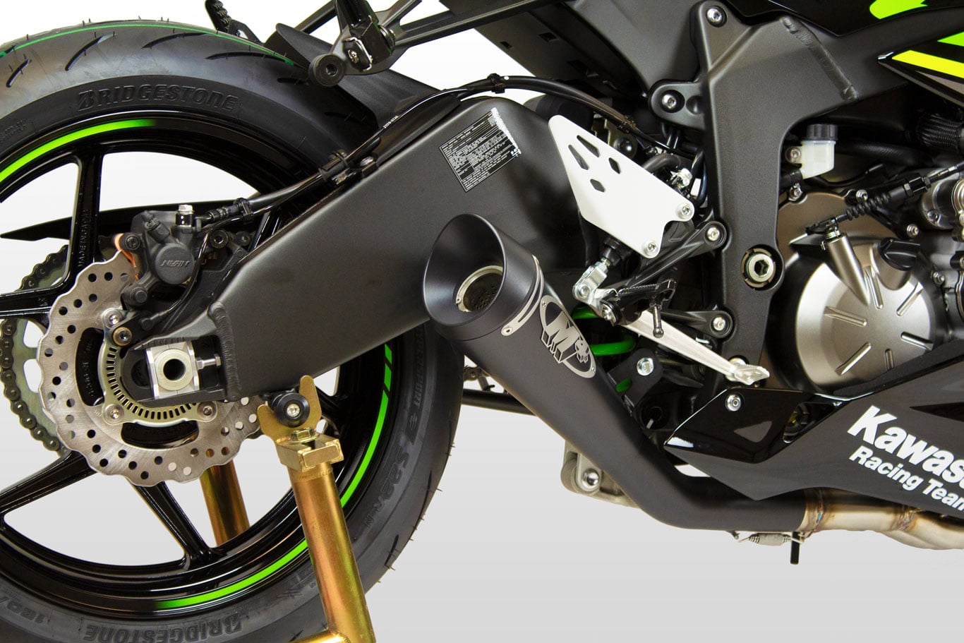 M4 Exhaust 2009-2026 Kawasaki ZX-6R Full System GP19 Black
