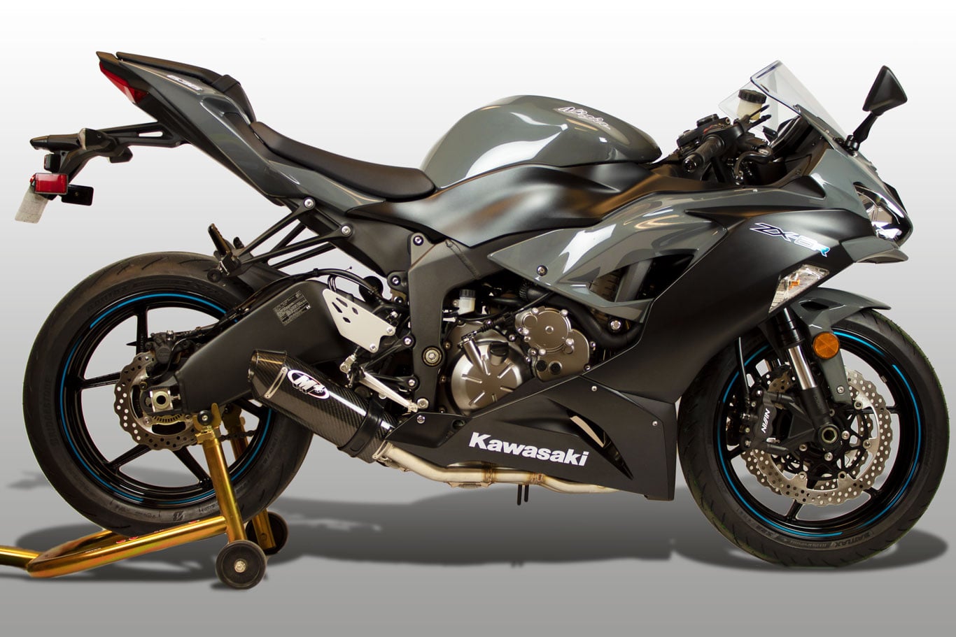 M4 Exhaust 2009-2026 Kawasaki ZX-6R Full System Street Slayer Carbon