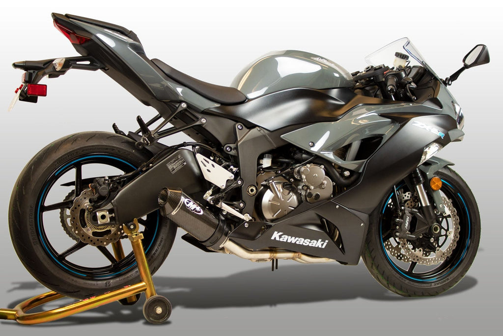 M4 Exhaust 2009-2026 Kawasaki ZX-6R Full System Street Slayer Carbon