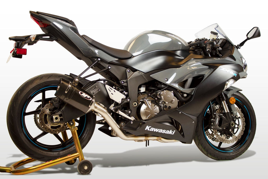 M4 Exhaust 2009-2026 Kawasaki ZX-6R Full System Tech1 Carbon