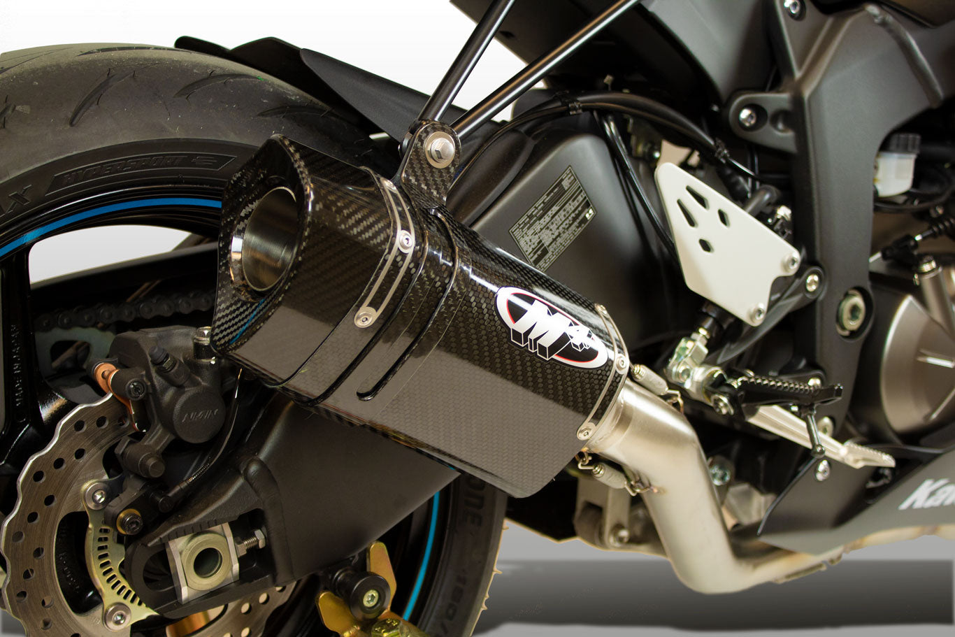 M4 Exhaust 2009-2026 Kawasaki ZX-6R Full System Tech1 Carbon