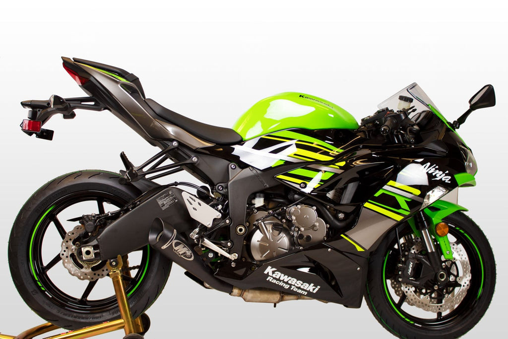 M4 Exhaust 2009-2026 Kawasaki ZX-6R Slip-On GP19 Black