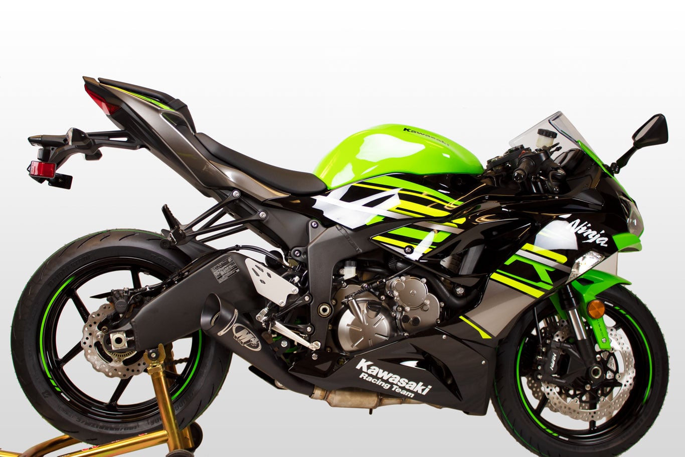 M4 Exhaust 2009-2026 Kawasaki ZX-6R Slip-On GP19 Black