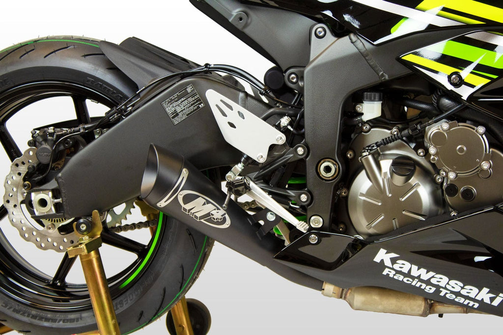 M4 Exhaust 2009-2026 Kawasaki ZX-6R Slip-On GP19 Black