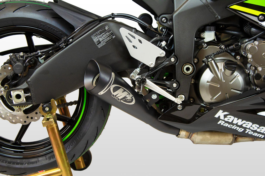 M4 Exhaust 2009-2026 Kawasaki ZX-6R Slip-On GP19 Black