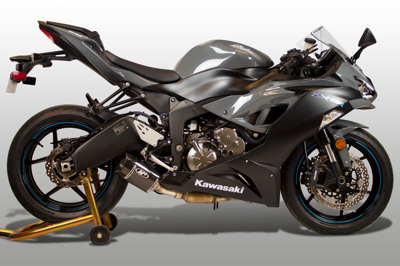 M4 Exhaust 2009-2026 Kawasaki ZX-6R Slip-On Street Slayer