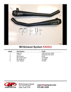 M4 Exhaust 2012-2026 Kawasaki ZX-14 Slip-On Dual Drag Black