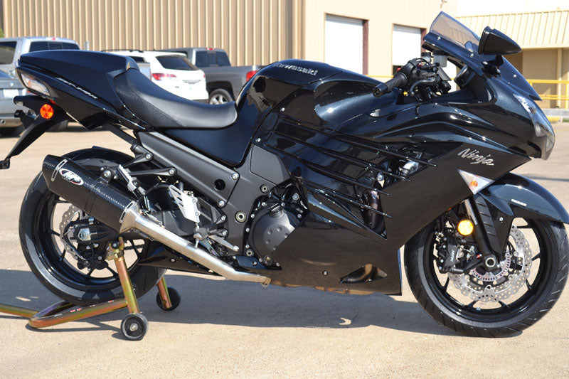 M4 Exhaust 2012-2026 Kawasaki ZX-14 Slip-On Dual MC36 Carbon
