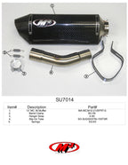 M4 Exhaust 2015-2023 Suzuki GSX-S750 Slip-On MC36 Carbon