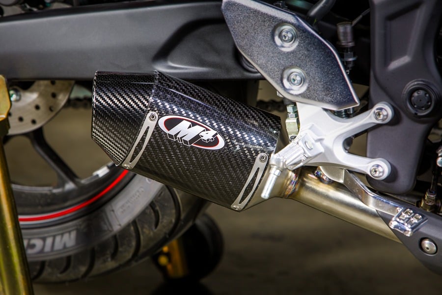 M4 Exhaust 2015-2024 Yamaha R3/MT-03 Slip-On Street Slayer Carbon