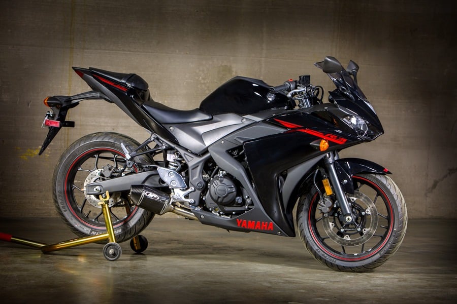 M4 Exhaust 2015-2024 Yamaha R3/MT-03 Slip-On Street Slayer Carbon