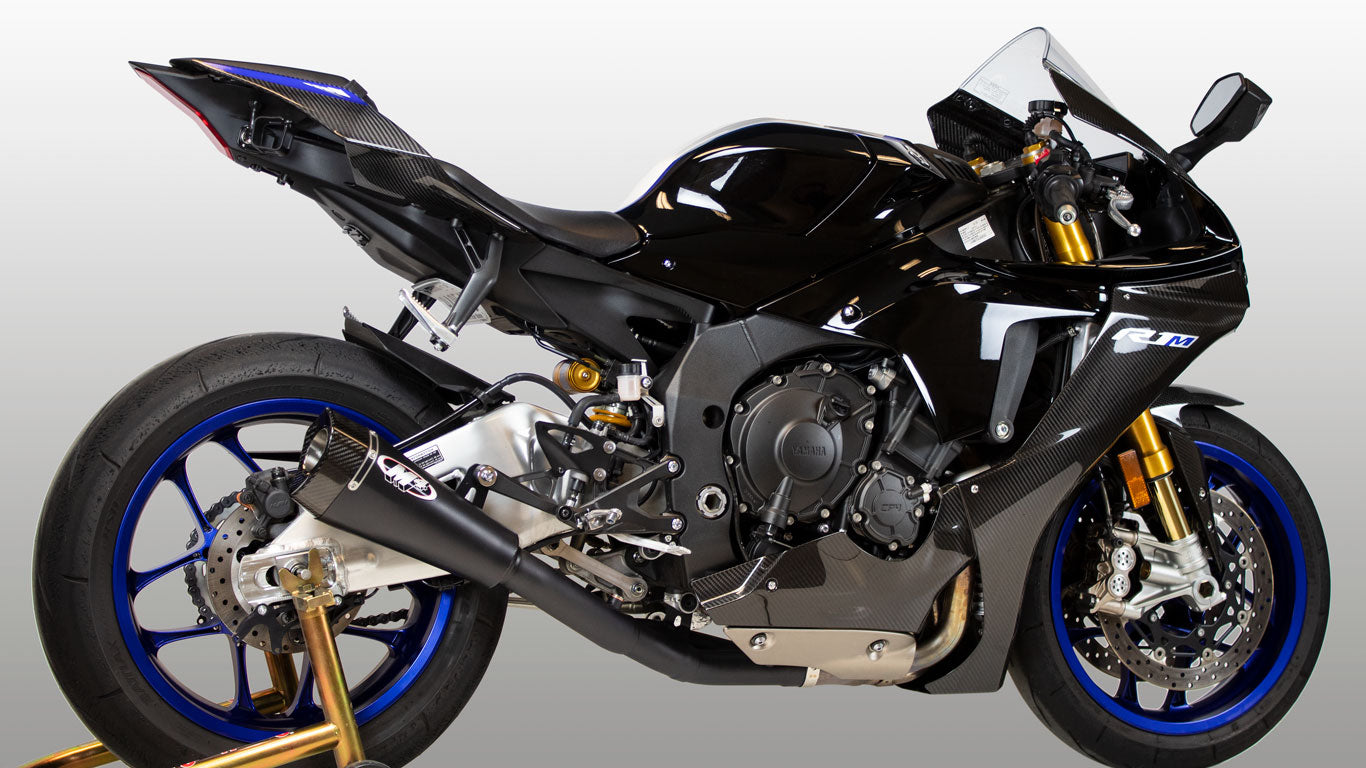 M4 Exhaust 2015-2026 Yamaha R1 Black RM1 Half System