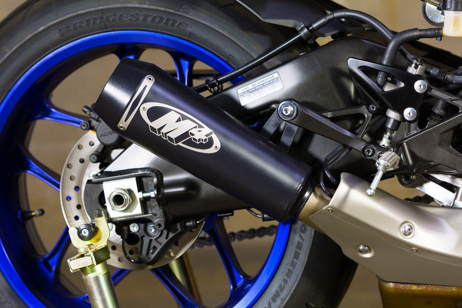 M4 Exhaust 2015-2026 Yamaha R1 Slip-On GP2 Black