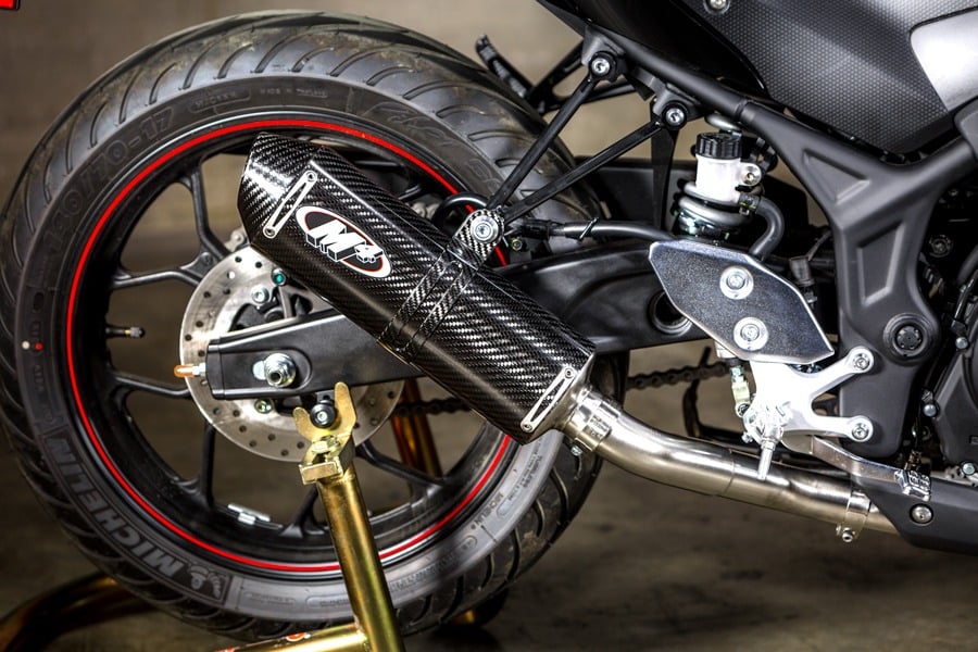 M4 Exhaust 2015-2026 Yamaha R3/MT-03 Full System Carbon