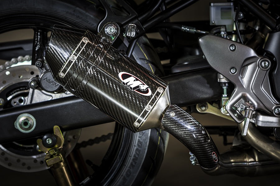 M4 Exhaust 2017-2022 Suzuki SV650 Slip-On Carbon
