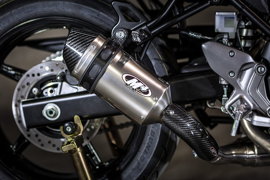 M4 Exhaust 2017-2022 Suzuki SV650 Slip-On Titanium