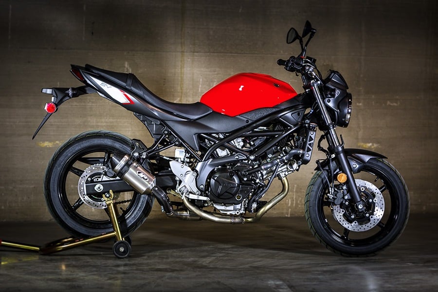 M4 Exhaust 2017-2022 Suzuki SV650 Slip-On Titanium