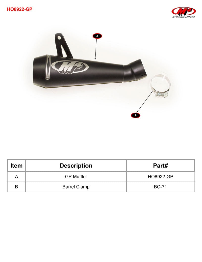 M4 Exhaust 2017-2026 Honda CBR1000RR Slip-On GP Black