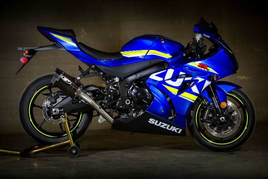 M4 Exhaust 2017-2026 Suzuki GSX-R1000 Full System Mid-Pipe Titanium Tech1 Carbon