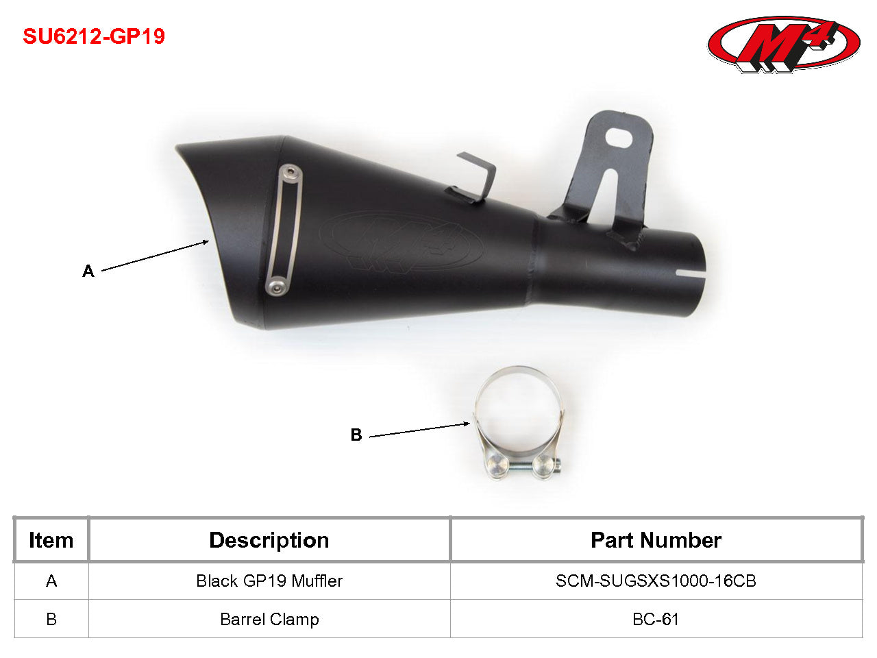 M4 Exhaust 2020-2023 Suzuki Katana Slip-On GP19