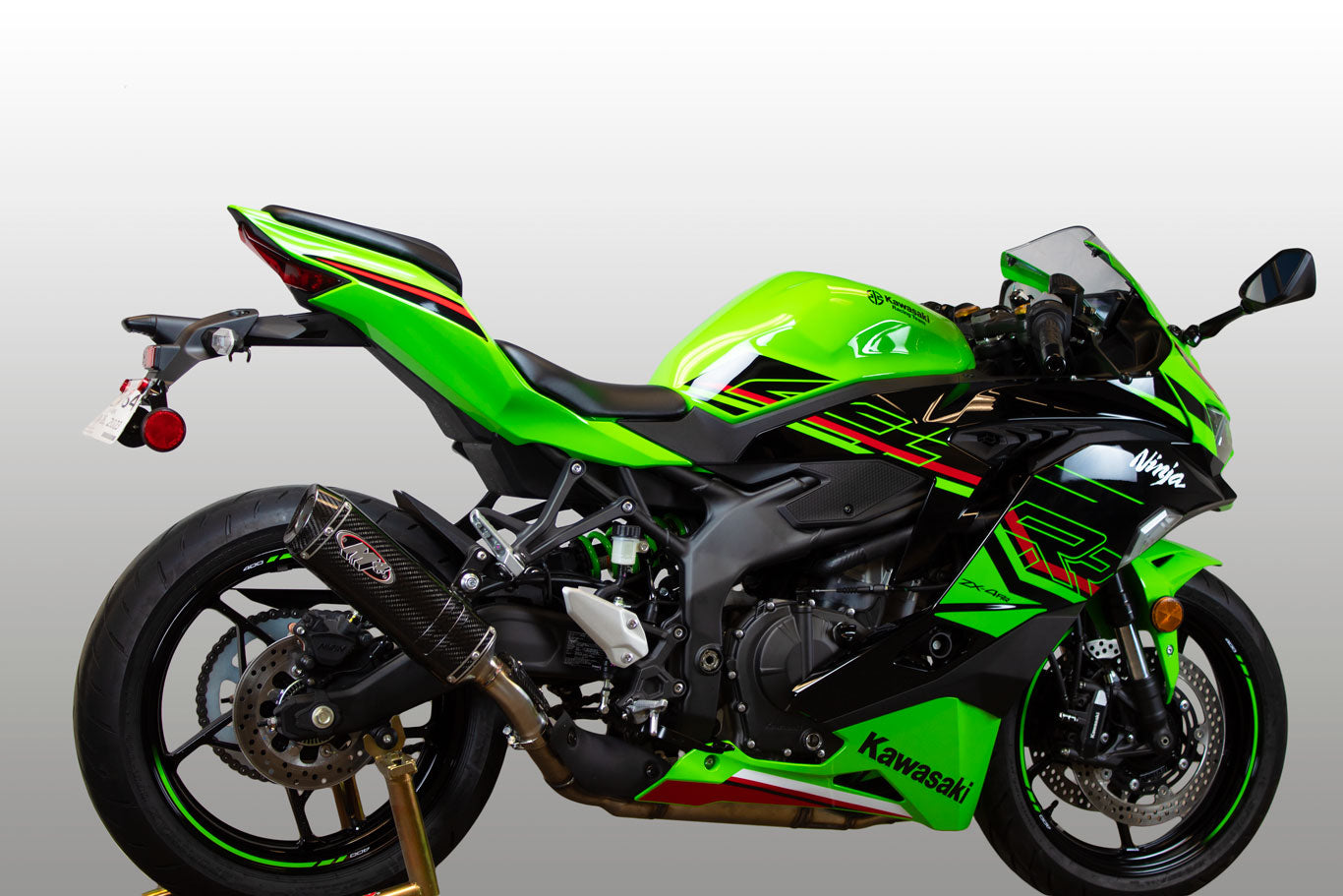 M4 Exhaust 2023-2026 Kawasaki ZX-4RR Slip-On X96 Carbon Canister