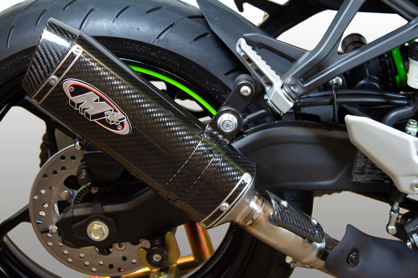 M4 Exhaust 2023-2026 Kawasaki ZX-4RR Slip-On X96 Carbon Canister