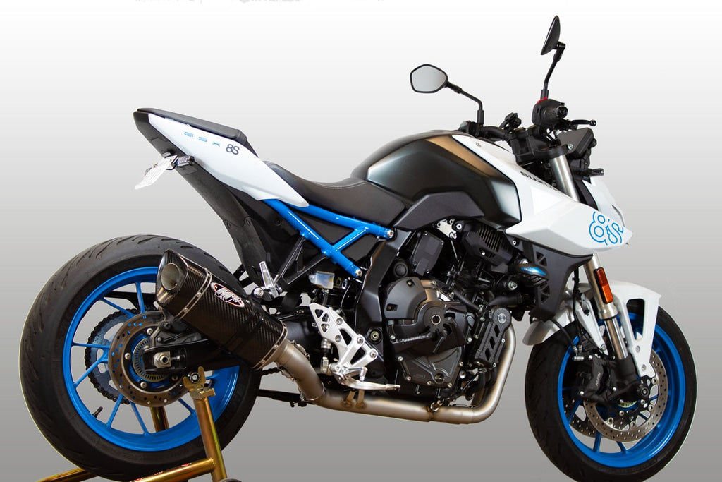 M4 Exhaust 2023-2026 Suzuki GSX-8S/R Full System Scalene Carbon Canister