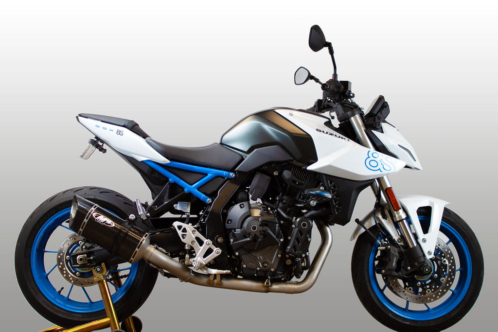M4 Exhaust 2023-2026 Suzuki GSX-8S/R Full System Scalene Carbon Canister