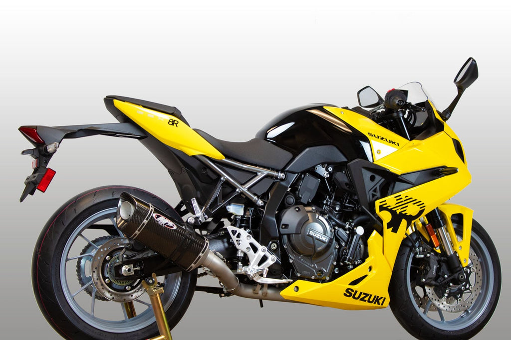 M4 Exhaust 2023-2026 Suzuki GSX-8S/R Full System Scalene Carbon Canister