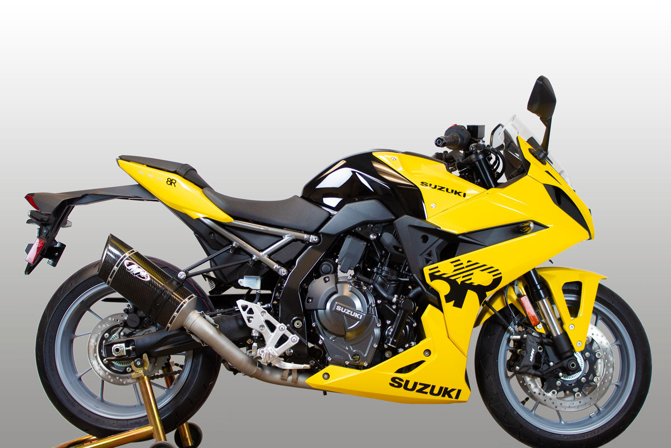 M4 Exhaust 2023-2026 Suzuki GSX-8S/R Race Full System Scalene Carbon Canister