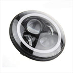Eagle Lights 7" LED Headlight Kit for Jeeps with White LED Halo Rings - Double Pack