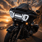 Eagle Lights LED Projection Headlight for Harley-Davidson 2015 - 2025 Road Glide Models with HALOS Vent Insert Light