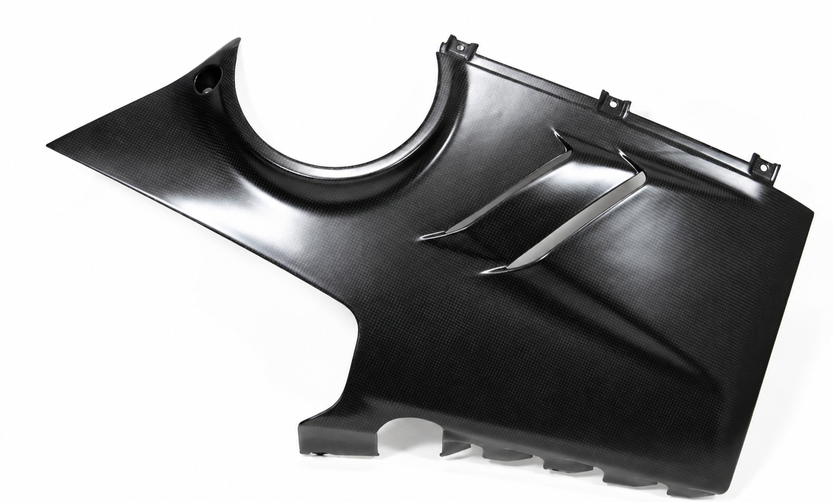 Matte carbon fiber right bellypan for Ducati Panigale V4, V4 S and V4 R