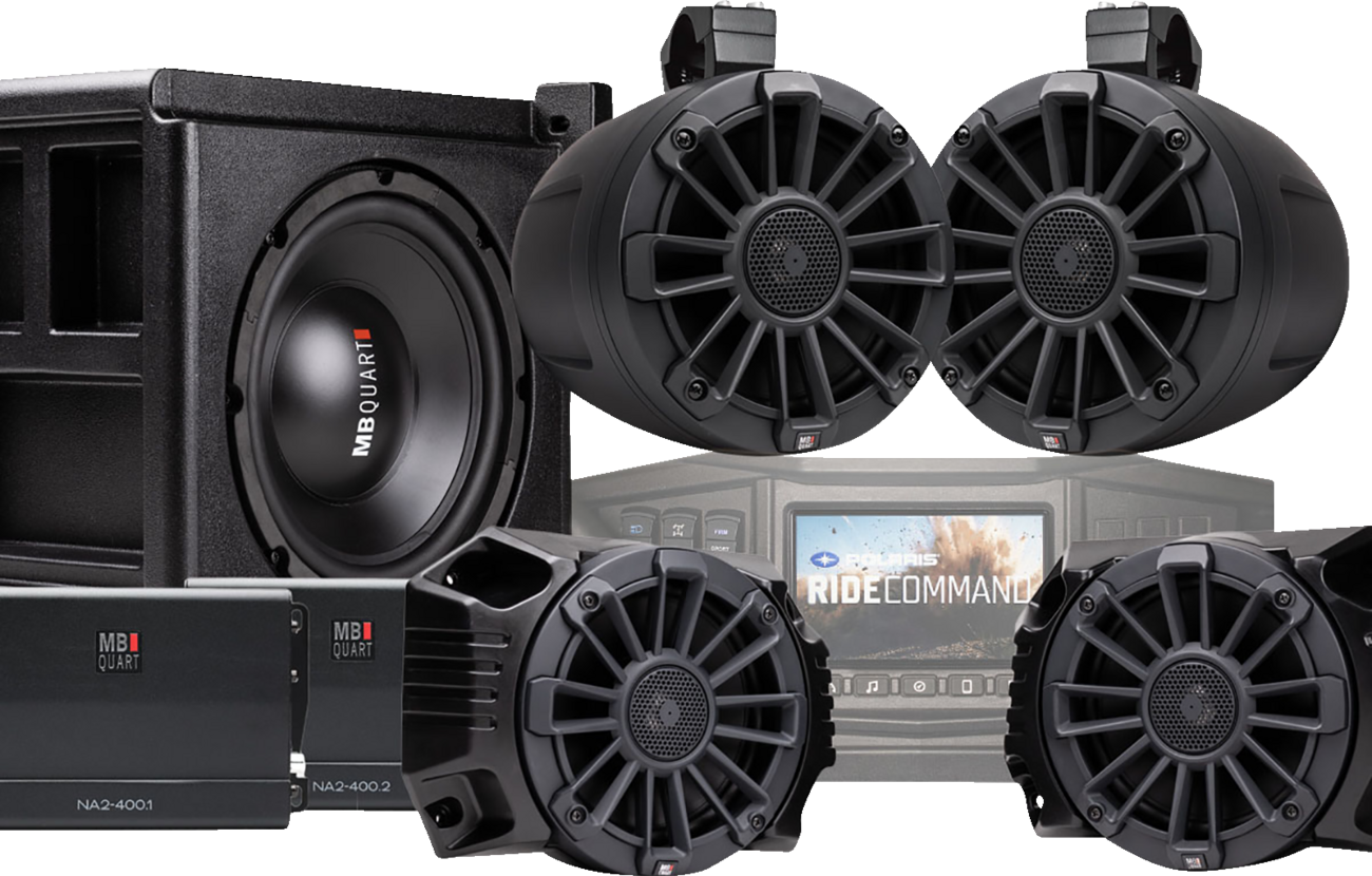 MB QUART Stage 5 Tuned Audio System for Ride Command - Audio Kit / '18-'24 Polaris Ranger with Ride Command 4405-0872