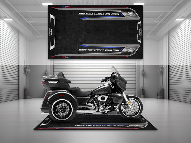 MPM Motorcycle Mat for Trike Motorcycle "Make The Street Your Own" - MM4320