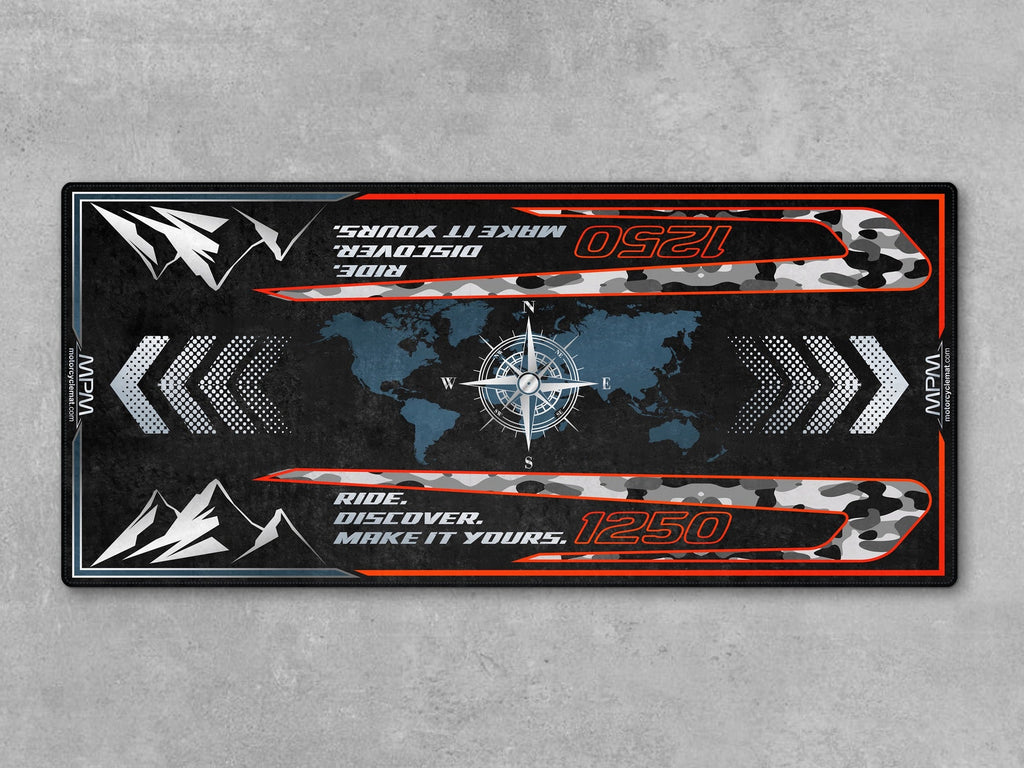 MPM Motorcycle Mat for Adventure Motorcycle "Ride Discover Make it Yours" - MM4327
