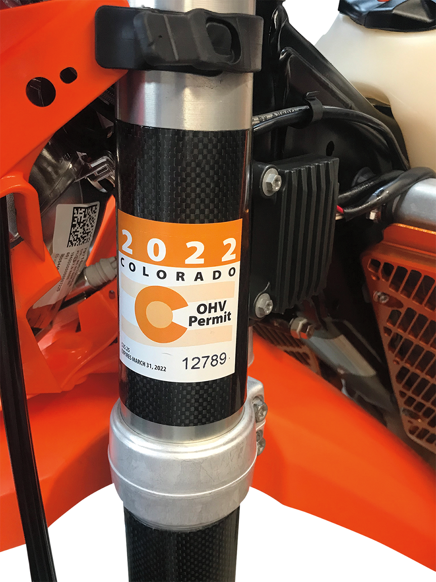 MOOSE OFFROAD Clip-On Registration Holder - 0412-0547