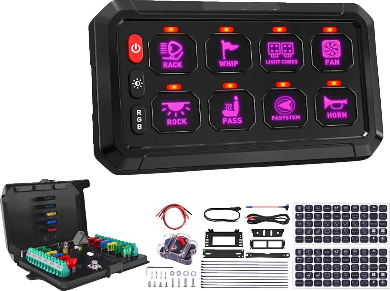 MOOSE OFFROAD Gang Switch Panel - 8 Position 0616-0434
