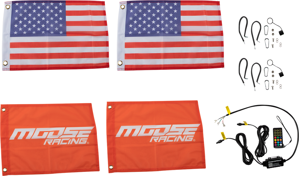 MOOSE OFFROAD Quick-Release Whip Lights - Whip Lights / 24" 2040-3016