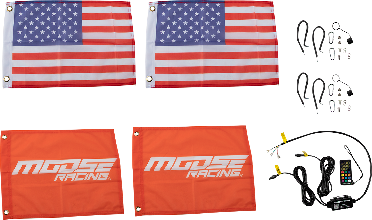 MOOSE OFFROAD Quick-Release Whip Lights - Whip Lights / 24" 2040-3016