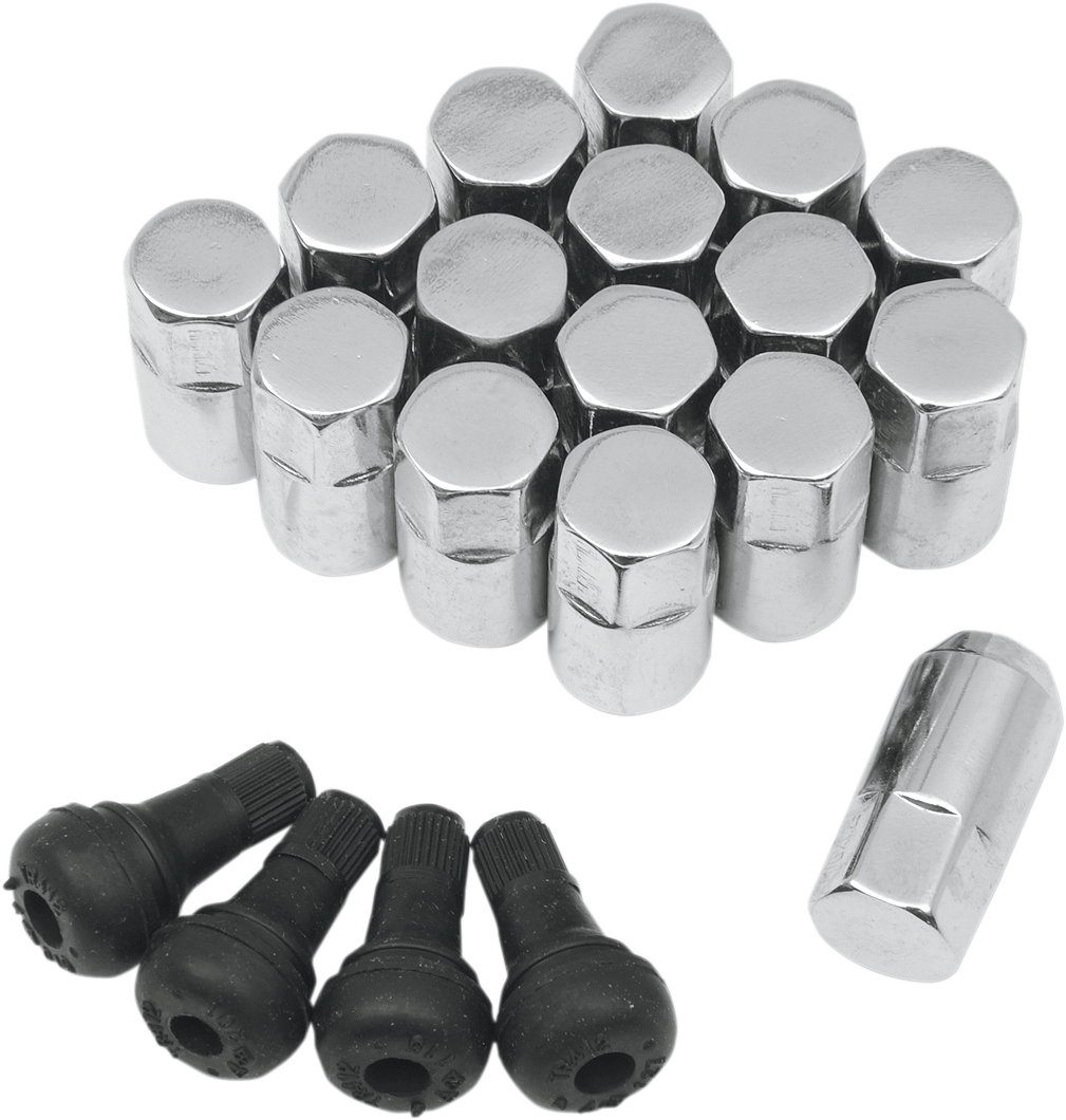 MOOSE OFFROAD Replacement ATV/UTV Wheel Lug Nuts with Valve Stems