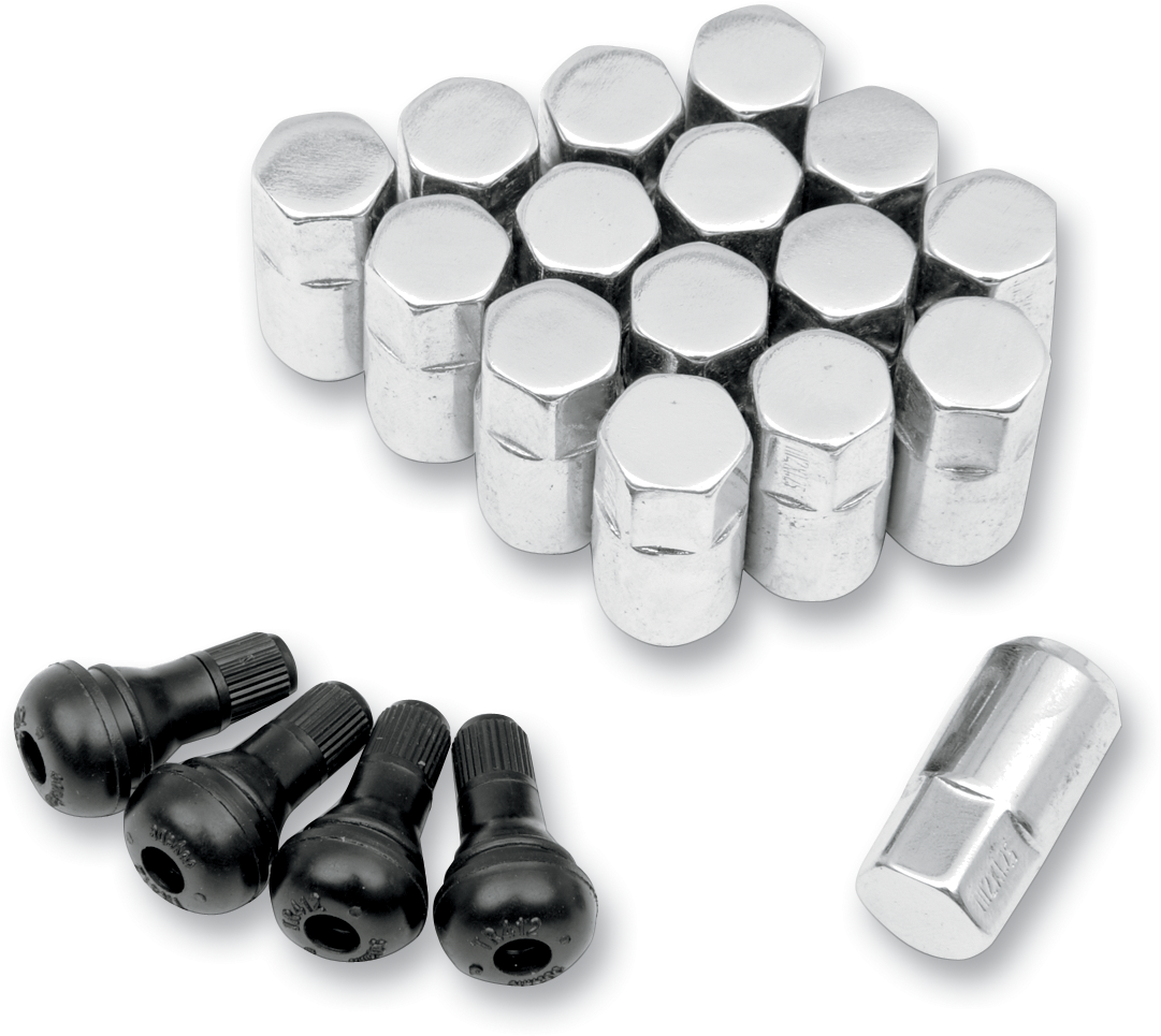 MOOSE OFFROAD Replacement ATV/UTV Wheel Lug Nuts with Valve Stems