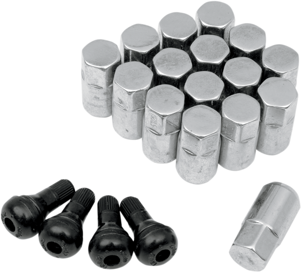 MOOSE OFFROAD Replacement ATV/UTV Wheel Lug Nuts with Valve Stems
