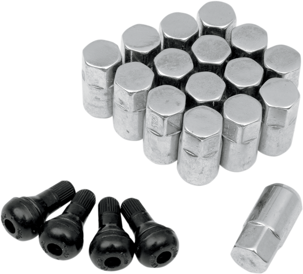 MOOSE OFFROAD Replacement ATV/UTV Wheel Lug Nuts with Valve Stems
