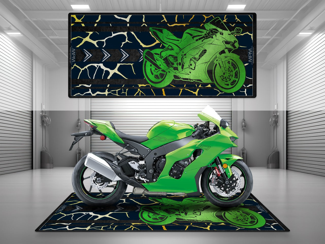 MPM Motorcycle Mat for Kawasaki ZX-10R - U202