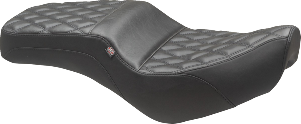 MUSTANG Squareback One-Piece Seat - Squareback Seat / Black / Double Diamond / Rebel 300/500 '17-'23 0810-2395