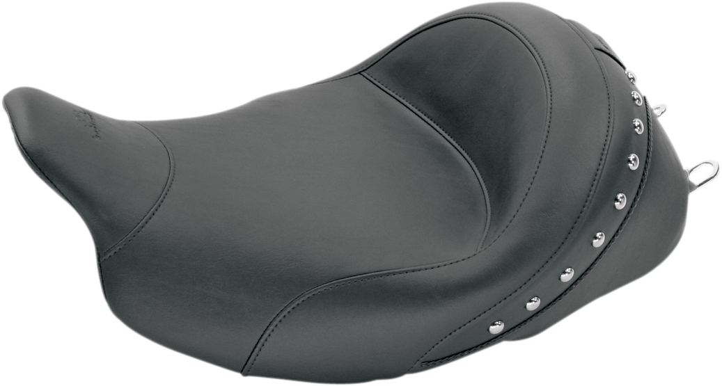 MUSTANG Studded Vinyl Solo Seat — without Backrest